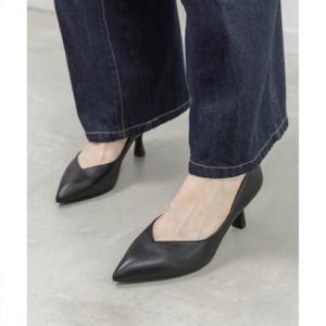 ランダ RANDA 【走れる美脚パンプス】ポインテッドトゥ×Vカットパンプス （BLACK）