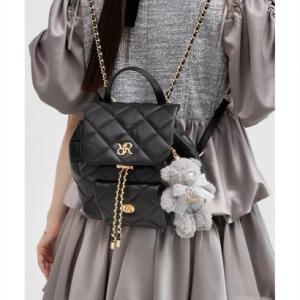 ランダ RANDA ☆キルティングデザインリュックバッグ （BLACK）