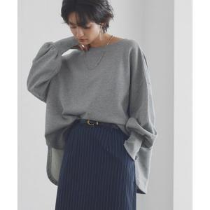 ラス RASW ボートネックルーズプレーティングスウェット （杢グレー）