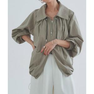 ラス RASW ドロストデザインブルゾン （ライトカーキ）