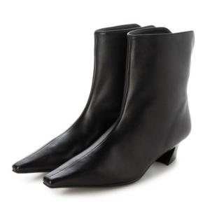 ラボ キゴシ ワークス RABOKIGOSHI works 4cmスクエアトウ本革ルーズフィットブーツ （ブラック）