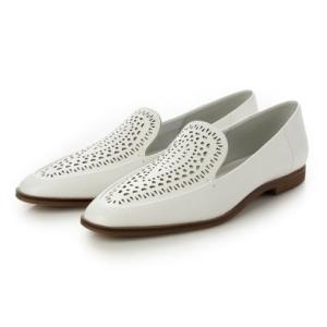 ラボ キゴシ ワークス RABOKIGOSHI works フラット本革レーザーカットモカシューズ （ホワイト）