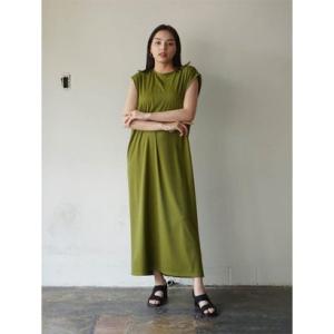 ラディエイト RADIATE バックベルトノースリーブリブワンピース （ダークグリーン）