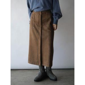 ラディエイト RADIATE フェイクスエードタイトスカート （ブラウン）