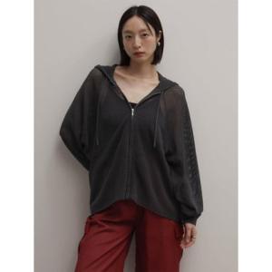 ラディエイト RADIATE 透かし編みメッシュニットフーディー （チャコールグレー）
