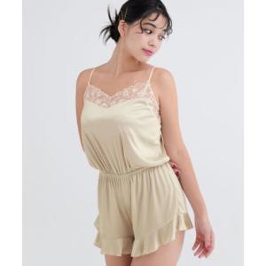 ラヴィジュール RAVIJOUR グロッシーレース ロンパース （BEIGE）｜locondo-shopping