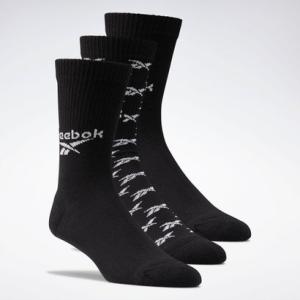 クラシックス フォールドオーバー クルー ソックス 3足組/Classics Fold-Over Crew Socks 3 Pairs （ブラックの商品画像