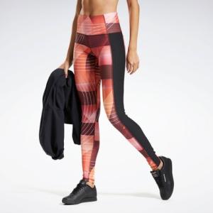 リーボック Reebok キレイ フィット オールオーバー プリント タイツ / Kirei Fit Allover Print Tights （レッ