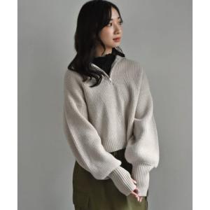 レトロガール RETRO GIRL ハーフZIPニットPO