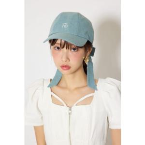 バックリボンRロゴキャップ BLU