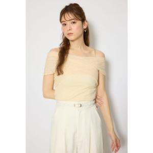 フロントクロスチュールカットトップス L/YEL1