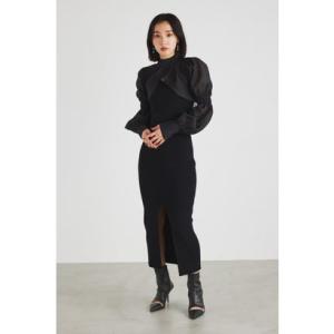 ボレロSETレイヤードKnit OP BLK｜locondo-shopping