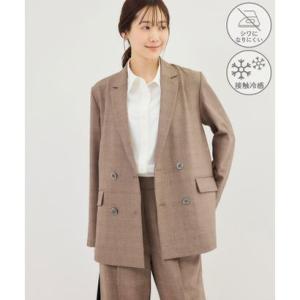 ロペピクニック ROPE' PICNIC メランジドビーチェックジャケット/セットアップ対応 （ダークブラウン（20））