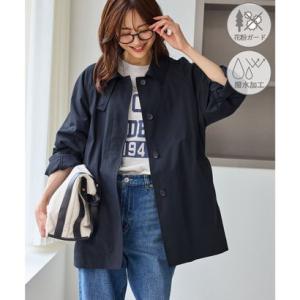 ロペピクニック ROPE' PICNIC ミドル丈ステンカラーコート/撥水・花粉ガード （ネイビー（40））