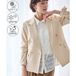 ロペピクニック ROPE' PICNIC カナパ 金ボタンジャケット/セットアップ対応・UV・抗菌防臭・接触冷感 （ベージュ（27））