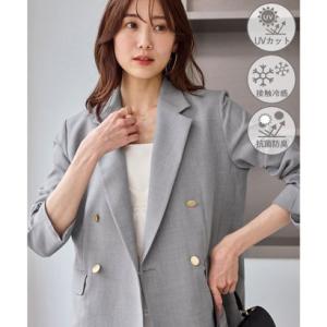ロペピクニック ROPE' PICNIC カナパ 金ボタンジャケット/セットアップ対応・UV・抗菌防臭・接触冷感 （グレー（07））