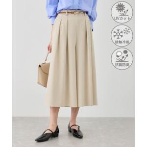 ロペピクニック ROPE' PICNIC カナパ ガウチョパンツ/セットアップ対応・UV・抗菌防臭・接触冷感 （ベージュ（27））