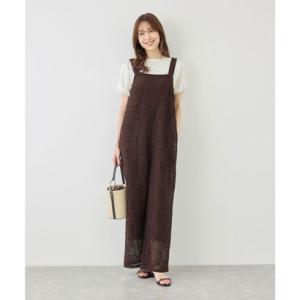 ロペピクニック ROPE' PICNIC 幾何学レースオールインワン （ブラウン（22））