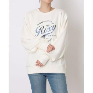 ロキシー ROXY アウトドアカジュアル スウェットトレーナー （オフホワイト×ブルーグレー）｜ブランド公式 LOCOMALL ロコモール