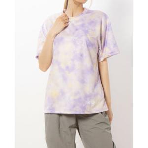 ロキシー ROXY レディース フィットネス 半袖Tシャツ RIDE ON TIE DYE RST242502 （パープル）｜locondo-shopping