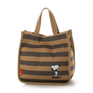 ルートート ROOTOTE スヌーピー SNOOPY ショルダー付 小さめ トートバッグ IP スクエア ボーダー Peanuts7P 8260 （ベ｜locondo-shopping