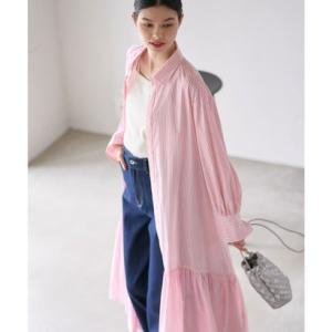 ロペピクニック アール ROPE' PICNIC R ボリュームストライプシャツワンピース （ピンク（63））