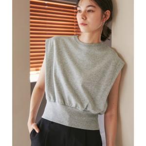 ロペピクニック アール ROPE' PICNIC R 汗染み防止/バックスリットフレンチスリーブミニ裏毛プルオーバー （ライトグレー（08））