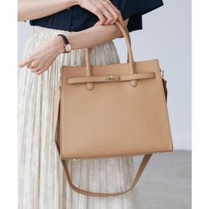 ロペピクニック パサージュ ROPE' PICNIC PASSAGE 【WEB限定】 ベルトデザインスクエアトートバッグ/通勤対応 （キャメル（25）