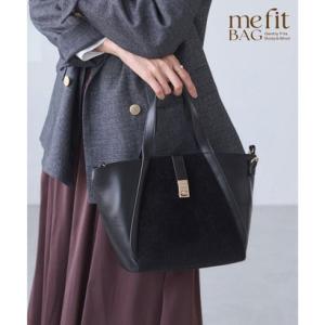 ロペピクニック パサージュ ROPE' PICNIC PASSAGE me fit BAG ホースヘア調コンビスクエアフォルムバッグ/2WAY （ブラ