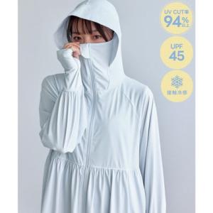 ロペピクニック パサージュ ROPE' PICNIC PASSAGE 絶対焼きたくないUVパーカー/UVカット・接触冷感【返品不可商品】 （ブルー系（