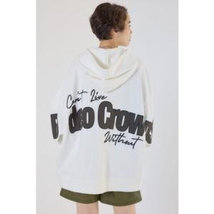 ロゴアップリケルーズパーカー O/WHT1