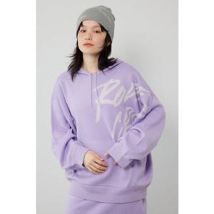 スウェットライクフロントロゴニットフーディー L/PUR1
