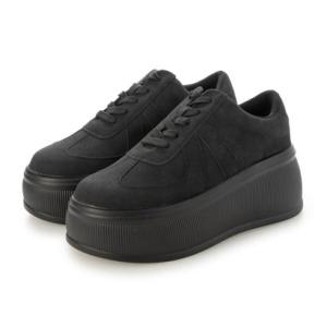 ルームナイン ROOM9 軽量 歩きやすい ローカット 厚底 スニーカー ダッドスニーカー レディース （ブラックブラック）