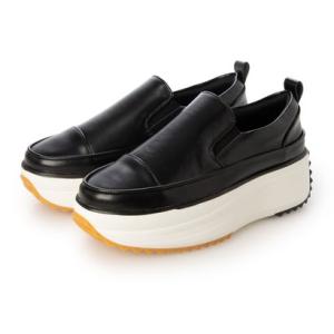 ルームナイン ROOM9 ドライビングソール 厚底 スリッポン スニーカー レディース きれいめ シンプル 歩きやすい （ブラック）