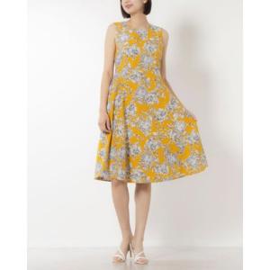 ローマン ROMAN 【訳あり新品】花柄フレアワンピ （イエロー）