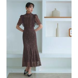 ルイ ルエ ブティック RUIRUE BOUTIQUE バックリボンフレアーレース