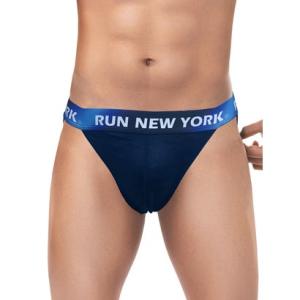 ランニューヨーク RUN NEW YORK 前閉じ タンガブリーフ  （ネイビー）【交換・返品不可】