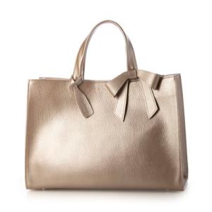 サビーナドンナ Sabina Donna 【日本製】本革シュリンクレザー A4対応トート 取外し可能リボン付き （ピンクゴールド）