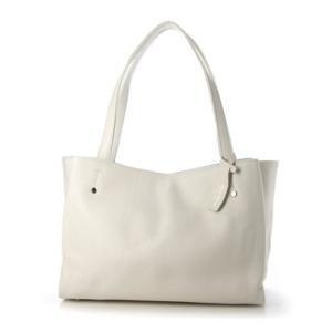 サビーナドンナ Sabina Donna 【イタリア革 日本製】A4対応 軽量シュリンクレザー アオリトートバッグ （ホワイト）