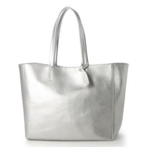 サビーナドンナ Sabina Donna 【日本製】オール牛革シュリンクレザートートL （シルバーメタリック）