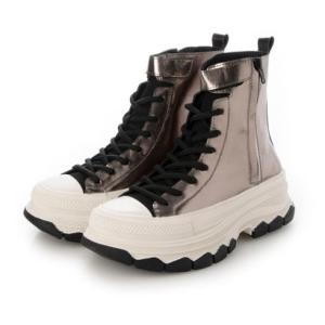 スペシャリテ Specialites 厚底ハイカットレザースニーカー （ガンメタ）