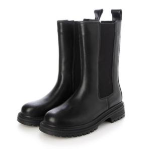 スペシャリテ Specialites 撥水レザー サドゴアミドル丈ブーツ （ブラック）