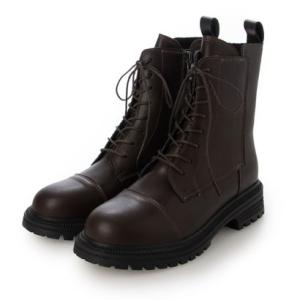 スペシャリテ Specialites ストレートレース・ミリタリースタイルブーツ （ダークブラウン）