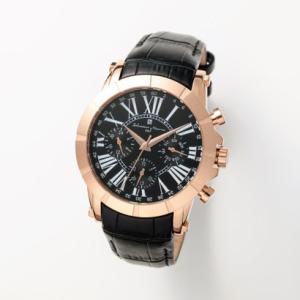 サルバトーレマーラ Salvatore Marra エレガントマルチカレンダー腕時計 （ピンクゴールド×ブラック）