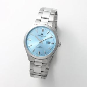 サルバトーレマーラ Salvatore Marra ミニマルメタル腕時計 （シルバー×ライトブルー）