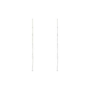 サマンサティアラ Samantha Tiara メタルストーン チェーン ピアス (SILVER rhodiumメッキ)