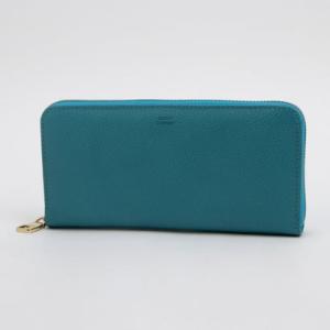 サニータンナリー Sunny Tannery 本革 長財布 財布 ケース 上品 くすみカラー ユニセックス （ターコイズ）