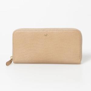 サニータンナリー Sunny Tannery【本革】ST EMMA（エマ） リザードエンボス ラウンドファスナー長財布 （トープ）