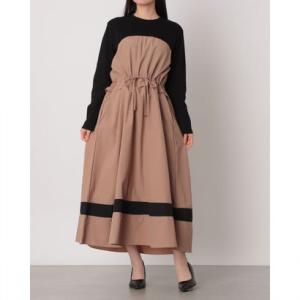 センソユニコ Sensounico Dw2R スムースタフタOPワンピース （ベージュ）