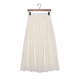 センソユニコ Sensounico Dw2R レーシーソリッドスカート （ホワイト）